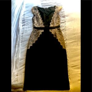 Black dress with lace detail